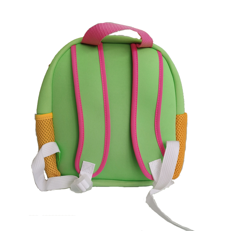 Saor in Aisce Priontáil Cartoon Lightweight Neoprene Fabraicí Málaí Backpacks Mála Scoile Málana bPáistí le Fabraic Neoprene