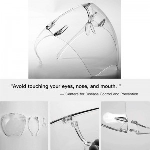 Frith-cheo Goggle Unisex Visor Spéala Sciath Cosanta Aghaidh Iomlán