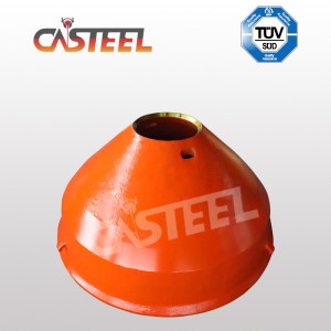 Ardfheidhmíocht HP200, HP300 Cón Crusher Bowl Liner, Fáinne MANTLE agus Cuasach