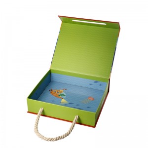 Lógó saincheaptha mórdhíola bosca pacáistithe bronntanas bronntanais bréagán bréagán maighnéadach le láimhseáil