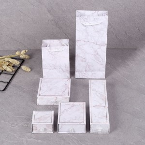 Cardboard Marble Slider Jewelry Pacáistiú PACÁISTIÚ Earring Cairtchlár UV Athchúrsáilte UV Vearnais stampála cabhraithe