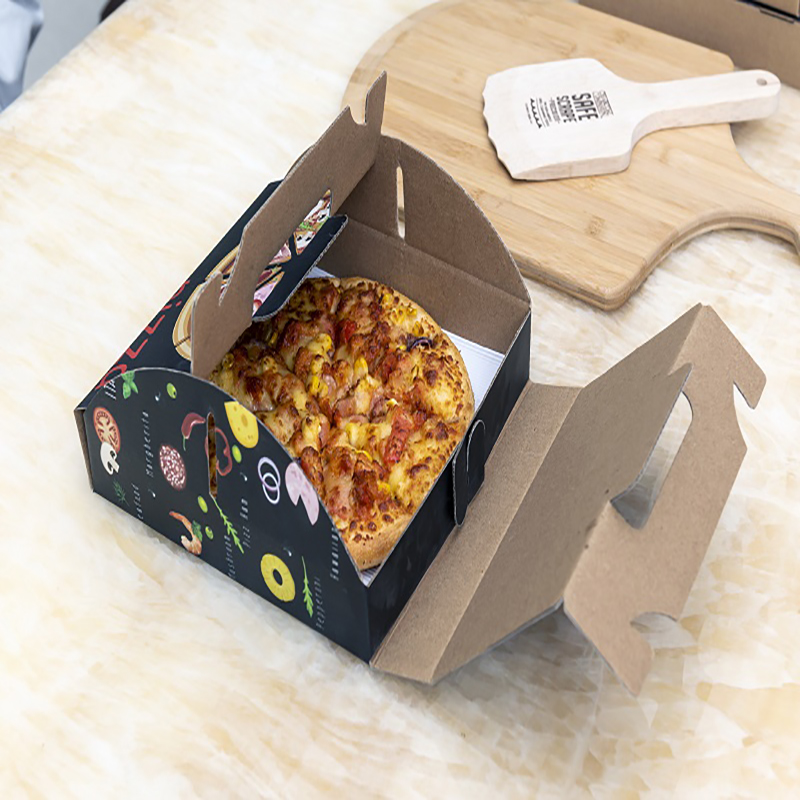 Saincheaptha Méid Éagsúla Méid Priontáil Pizza Bosca Pacáistithe Pizza Bosca Pizza Seachadta Ath-inúsáidte