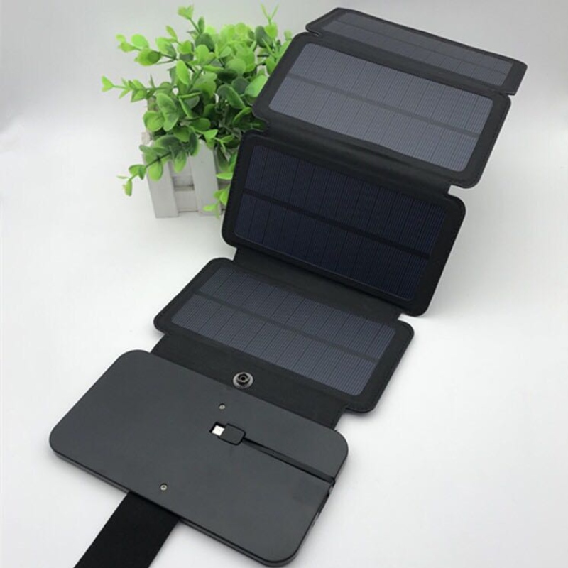 5W Uiscedhíonach Inaistrithe Inaistrithe FoldAble Phainéal Gréine Powered Mála le USB Charger