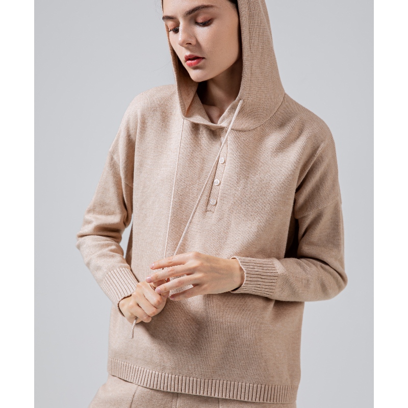 Hoodie knit simplí agus simplí agus ceann 68036 amháin#