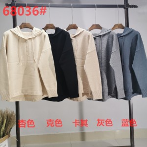 Hoodie knit simplí agus simplí agus ceann 68036 amháin#