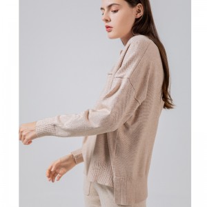 Treocht faiseanta fóillíochta simplí Joker Basic Lapel Knit seaicéad singil 68057n