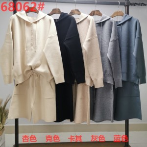 Faisean-treocht ócáideach, versatile knit oireann spóirt dhá phíosa 68062#