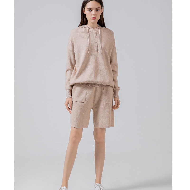 Faisean-treocht ócáideach, versatile knit oireann spóirt dhá phíosa 68062#