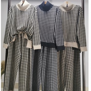 Joker ócáideach faiseanta cniotáilte Qianbird-plástráilte oireann dhá phíosa 69002n