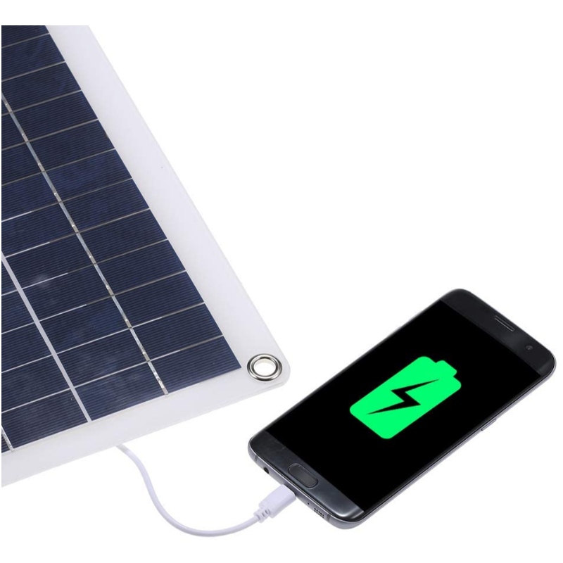 TYL 12W 18V 18V 435 * 200 * 2.5mm Polysilicon Painéal Gréine do RV Bád Díosaí RV DC5V NDC12V 12W Aschur Dúbailte USB