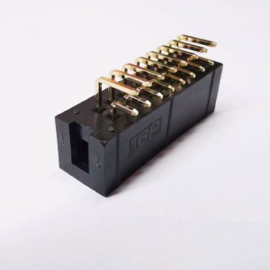 2x8p 2.54mm Páirc Ceart-Uillinn Dip Box Header Soicéad baineann