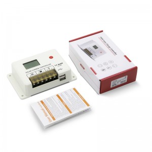 NUA SRNE PWM 10A 20A 20A 30A GREAM MAIDIR LE CUMAS 12V 24V AUTO LCD taispeáin calafort dé usb 5vn2a le haghaidh ceallraí litiam luaidhe-aigéad