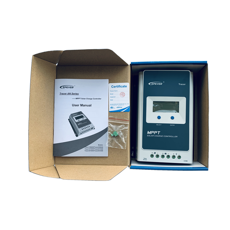EPEFT TRACER MPPT 12V 24V 40A 30A 30A 20A 20A 20A 20A 20A 20A GREAPLACHA RIALACHÁN LCD taispeáint LCD le haghaidh ceallraí litiam luaidhe-aigéad