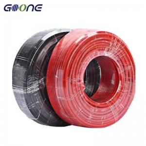 6mm2 Cábla Ceangail Red agus Black Red Gréine PVnó Wire le haghaidh Faomhadh Teachtais Painéil Gréine