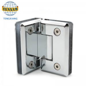 90 Céim Taispeáin Doras Gloine Hinge Clamp Seomra Folctha Cruach dhosmálta