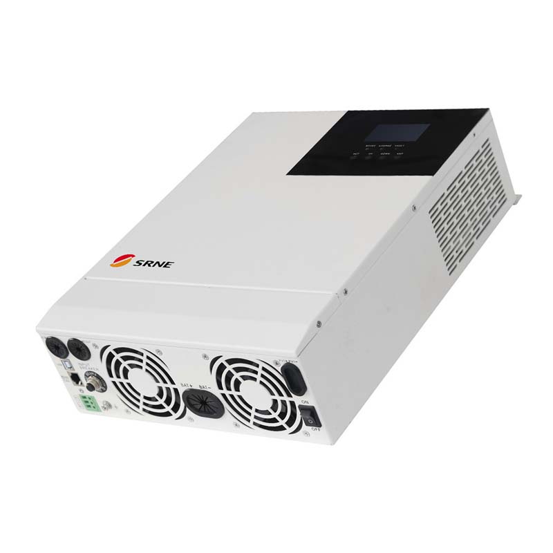 SRNE 5000W Uile-in-One Hibrid Gréine Gearrthóra Gréine Inverter HORIZONTAL 48V 220VAC Sine Tonn Sine 80A Max PV 145V inverter of greille