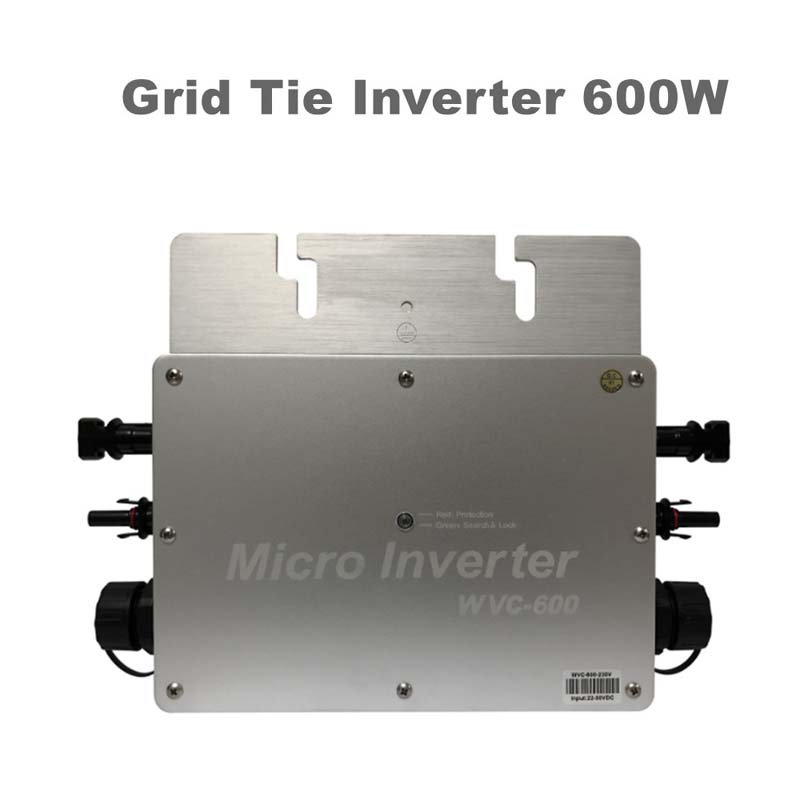 600W PURE SINE SINE GRID CONSER INVERTER UISCEPROOOF IP65 Micrimhilseogra Inverter 22-50VDC 190-260VAC do chóras gréine MPPT