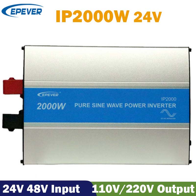 Epeve Ipower2000W Power Gréine Off Eangach Pure Sine Tonn Inverter 24vdc 110v120v 220v230v Carger Gréine Neamhbheochana 50hz 60hz