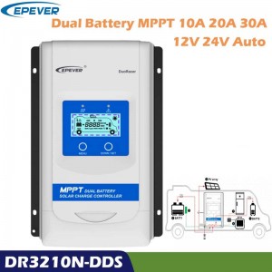 EPEE DURACER MPPT 10A 20A 20A 30A Gréine Charger agus an Rialaitheoir Dí-Chomhchruinnithe 12V 24V Auto Dual Battery rialtóir do Bád Camper RV