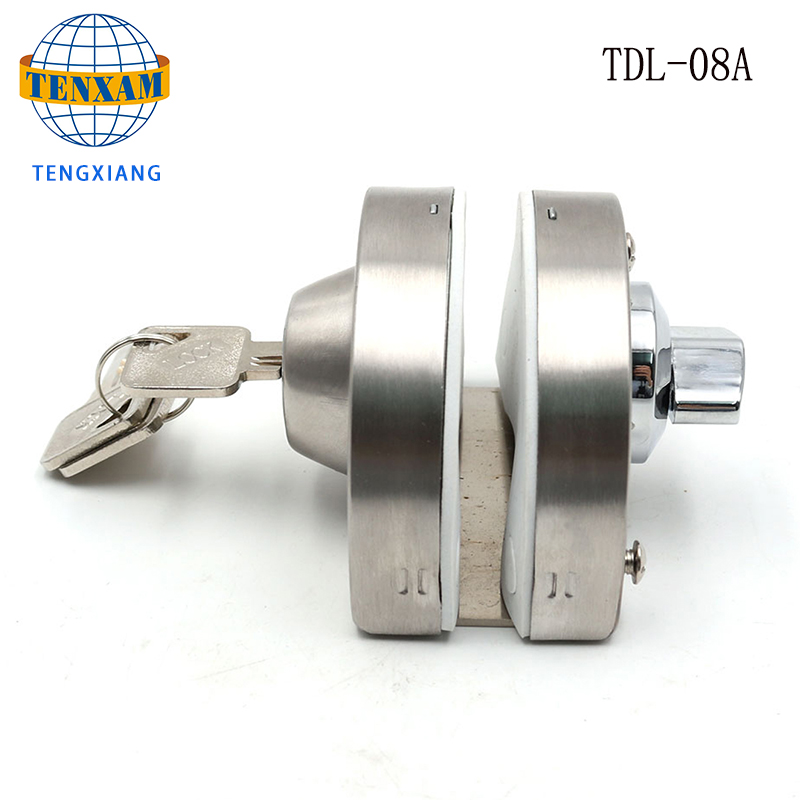 Baile an tSeomra folctha Baile Frameless Gloine Doras Dúbailte Glas Dúbailte Cruach dhosmálta Gloine Latch 8 ~ 12mm Sleamhnáin Gloine Glas