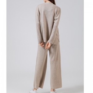 Geansaí olann shimplí shimplí shimplí dhá phíosa socraithe cardigan beag 69059n