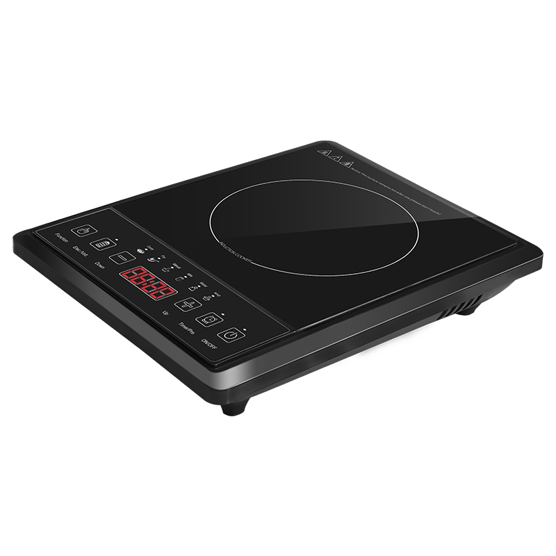 A13 Ionduchtú Bóir Aonair Cook Hobs Ionduchtaithe Ultra-Thin, Cumhacht 8-Leibhéal agus Rialú Teochta le Painéal Gloine Dubh snasta