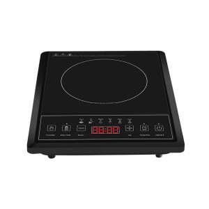 A13 Ionduchtú Bóir Aonair Cook Hobs Ionduchtaithe Ultra-Thin, Cumhacht 8-Leibhéal agus Rialú Teochta le Painéal Gloine Dubh snasta