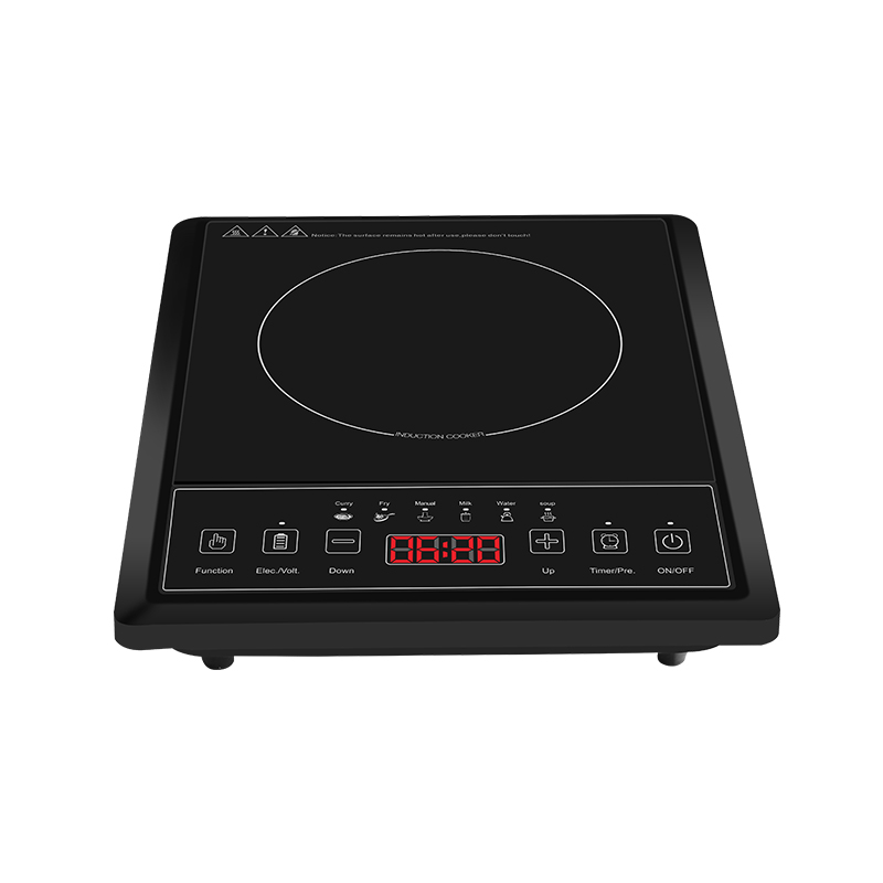 A13 Ionduchtú Bóir Aonair Cook Hobs Ionduchtaithe Ultra-Thin, Cumhacht 8-Leibhéal agus Rialú Teochta le Painéal Gloine Dubh snasta