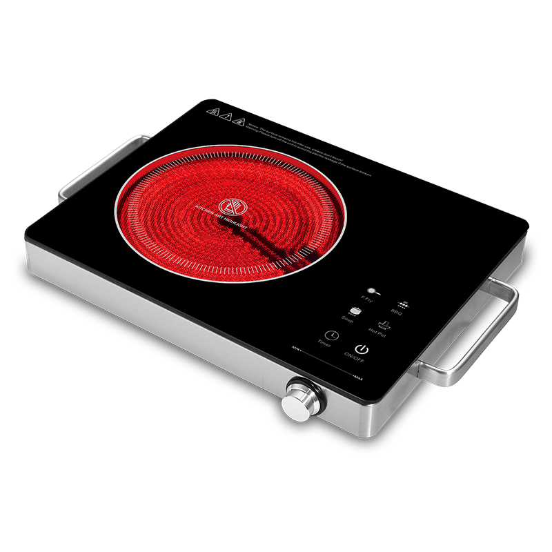 A1Ta Inaistrithe Inaistrithe HOB, 1200W Leictreach Infridhearg Burner amháin le haghaidh Oifig RV Camping Cistine, plátaí te ceirmeacha