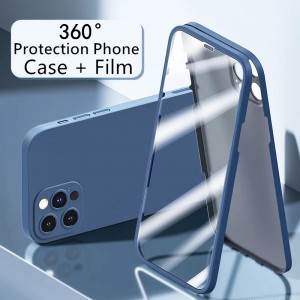 Newest 360 Cás Fóin Iomlán le Protector Scáileán Clúdach Scáileán Scáileán Clúdach Gloine do iPhone 12 Pro Max