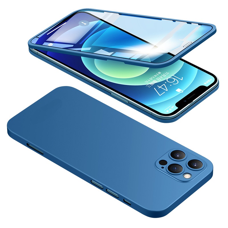 Newest 360 Cás Fóin Iomlán le Protector Scáileán Clúdach Scáileán Scáileán Clúdach Gloine do iPhone 12 Pro Max