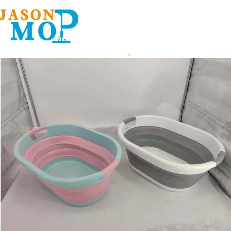 Jason Foldable Silica Glóthach Buicéad le láimhseáil gluaisteánníocháin Buicéad Umar FoldAble Uisce agus Spás Sábháil Buicéad Mop