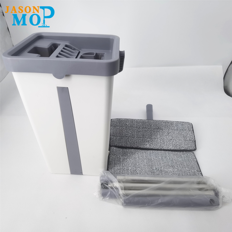 Flat Clean Quick Glan Mop 360 Microfiber Teileascópach Urlár Dulering Uisce Squeeze Buicéad MOP le baile tirim agus fliuch mop