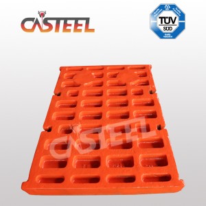 PE-1000&120; 1200 Páirteanna Crusher Jaw, Plátaí Jaw Seasta, Plátaí Taobh