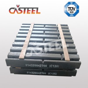 Ard mangainéise C125 Chrome Ábhar Chrome ag caitheamh páirteanna spártha pláta jaw