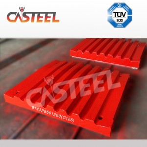 Ard mangainéise C125 Chrome Ábhar Chrome ag caitheamh páirteanna spártha pláta jaw