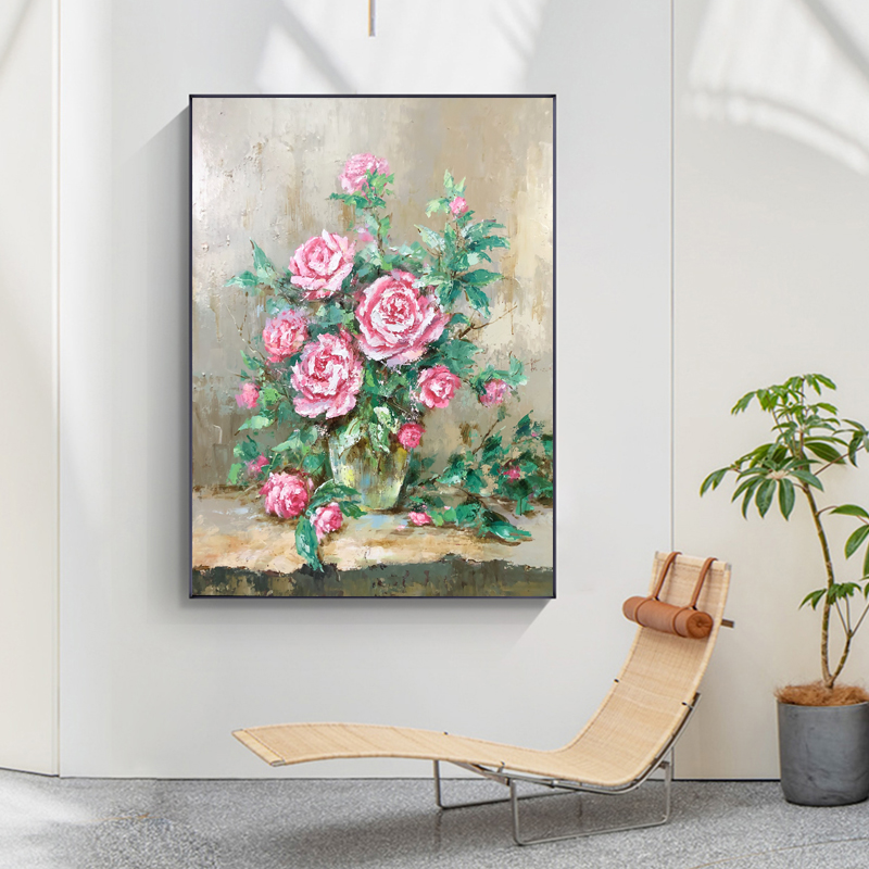 Monarcha Mórdhíol Flower Flower Pure Péinteáilte Aicrileach Aicrileach Canbhás Canbhás Canbhor Artwork Abstract Canbhás Ola don seomra suí