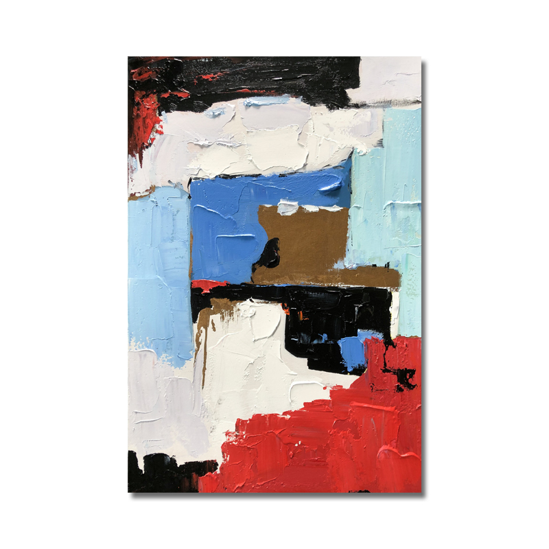 Táirge Nua Abstract Fabraic Abstract Canbhás Péinteáil ola phéinteáilte lámh-péinteáilte le haghaidh maisiú seomra suí