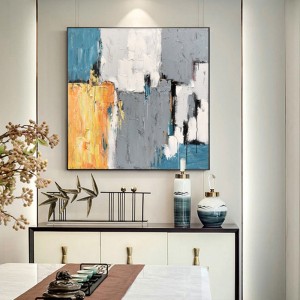 Dearadhnua go hiomlán lámh péinteáilte óir scragall balla ealaíne teibí phéinteáil ola chanbhás ar chanbhás sínte