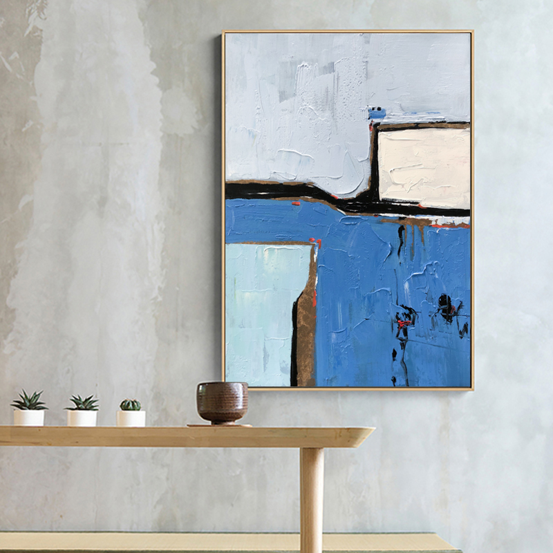 Láimh 100% Péinteáilte Mór Ealaín Comhaimseartha Canbhás Bialann Óstán Ealaín Balla Maisiúla Art Péintéireachtaí Abstract Canbhás