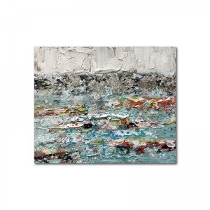 Fráma Abstract Fráma Fabraic Canbhás Pure Péinteáilte Péinteáil Péinteáil Ola Ealaín Wall Eile