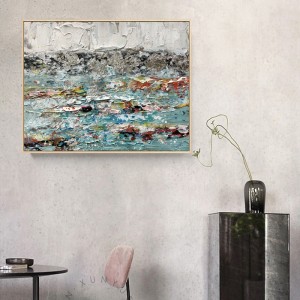 Fráma Abstract Fráma Fabraic Canbhás Pure Péinteáilte Péinteáil Péinteáil Ola Ealaín Wall Eile