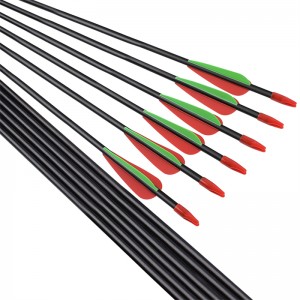 Elong Allamuigh 114478 ID5MM 28Inch fiberglass arrow Sruthlú TPU VINE do Boghdóireacht Sprioc Séip