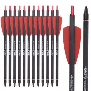 Nika Boghdóireacht 113167-02A 7.5inch ID6.2mm Bolts Crossbow Bolts Snáithín Carbóin Alúmanam Nock Cobra Córas Adder NR9 \\\\ t
