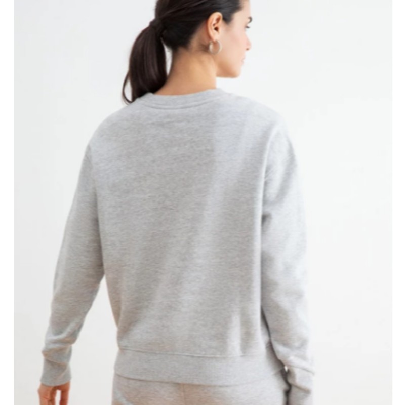 Sweatshirt liath liath gan phócaí
