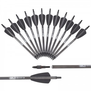 Nika Boghdóireacht 113167-13 ID6.2mm 7.5inch Snáithín Carbóin Crossbow Bolt Bolt Bolt Cobra Bolt \\\\ t