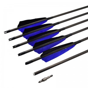 Elong Allamuigh 114454 ID6.2mm SP500 30inch Snáithín Carbóin arrow An Tuirc Cleite Archery Lámhach