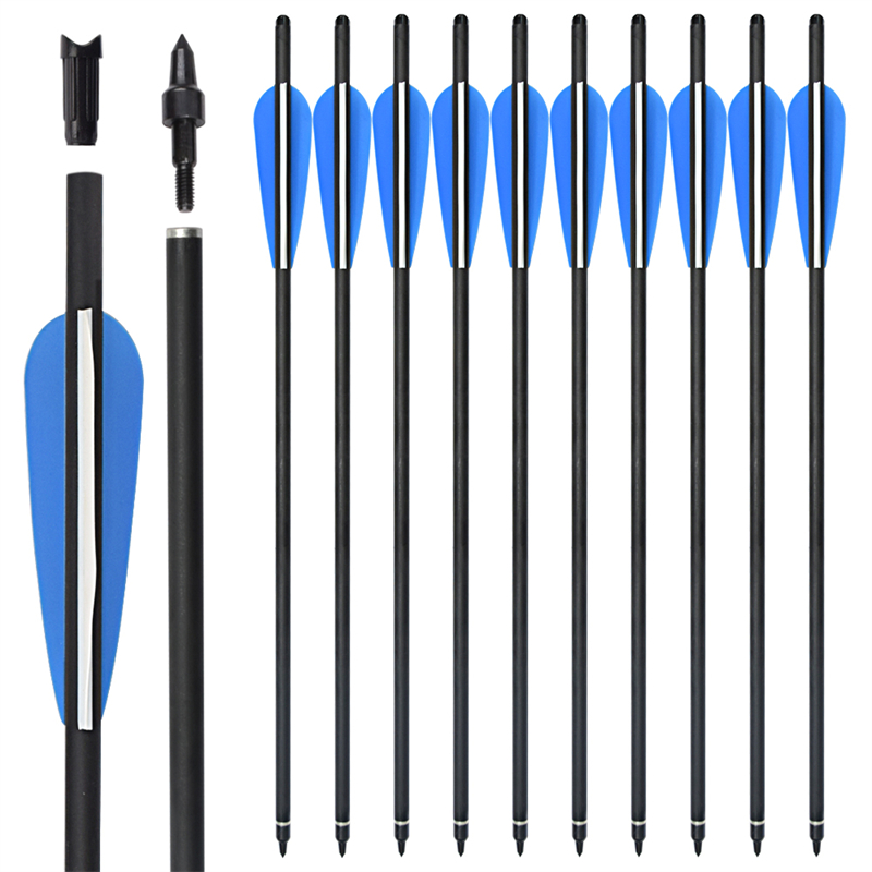 Elong Allamuigh 110045 OD8.8mm 17inch 17inch Rolldfiberglass Bolt TPU Venas Boltaí Crossbow Boghdóireacht