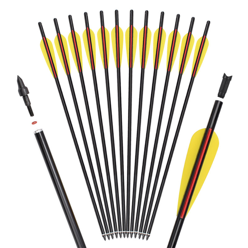 Elong Allamuigh 116058-01 OD8.8mm 16Inch Alúmanam Bolt alúmanam TPU Veees Seilg Crossbow ag baint úsáide as