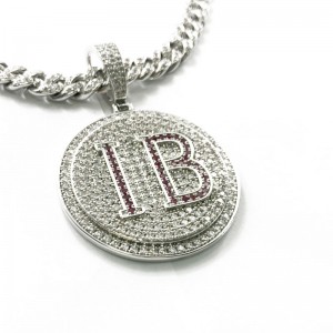 Litir bhabhta faiseanta greanta pendant Diamond le slabhra